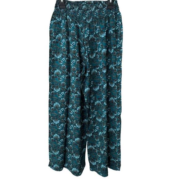 BAND OF THE FREE Elise Floral Wide Leg Pants Pull On Elastic Bohemian NWT Medium - Picture 5 of 8
